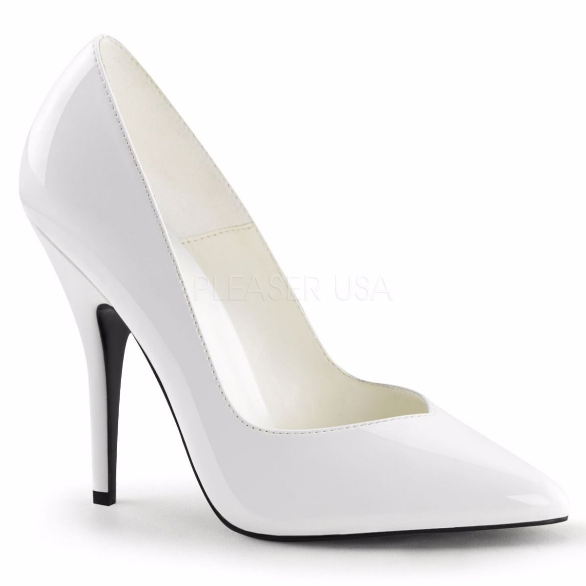 Product image of Pleaser Seduce-420V White Patent, 5 inch (12.7 cm) Heel Court Pump Shoes