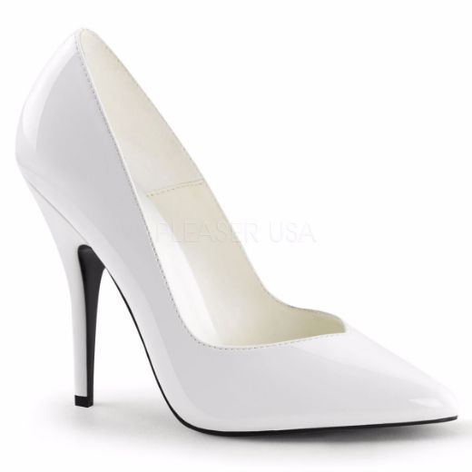 Product image of Pleaser Seduce-420V White Patent, 5 inch (12.7 cm) Heel Court Pump Shoes