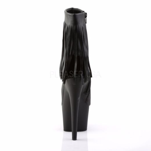 Product image of Pleaser Adore-1019 Black Faux Leather/Black Matte, 7 inch (17.8 cm) Heel, 2 3/4 inch (7 cm) Platform Ankle Boot