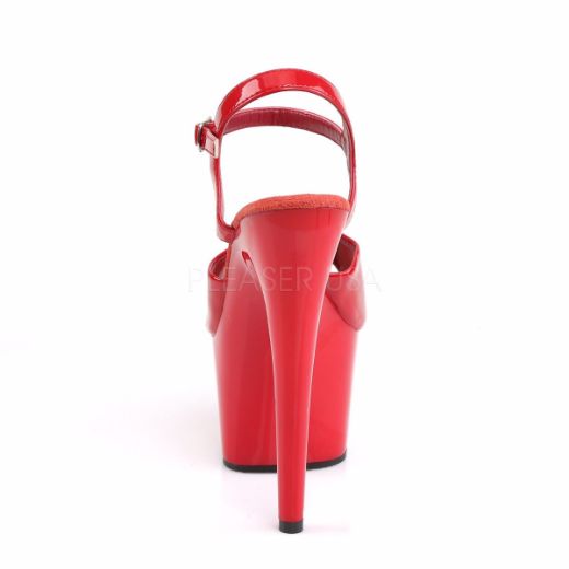 Product image of Pleaser Adore-709 Red/Red, 7 inch (17.8 cm) Heel, 2 3/4 inch (7 cm) Platform Sandal Shoes