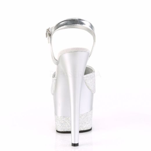Product image of Pleaser Adore-709-2G Silver Multi Glitter/Silver Multi Glitter, 7 inch (17.8 cm) Heel, 2 3/4 inch (7 cm) Platform Sandal Shoes