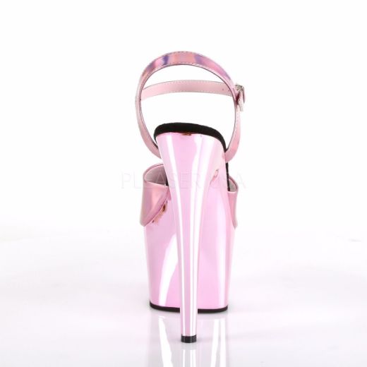 Product image of Pleaser Adore-709Hgch Baby Pink Hologram/Baby Pink Chrome, 2 3/4 inch (7 cm) Platform Sandal Shoes