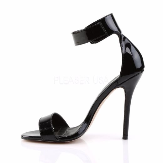Product image of Pleaser Amuse-10 Black Patent, 5 inch (12.7 cm) Heel, Sandal Shoes
