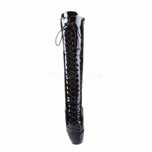 Product image of Devious Ballet-2020 Black Patent, 7 inch (17.8 cm) Heel Knee High Boot