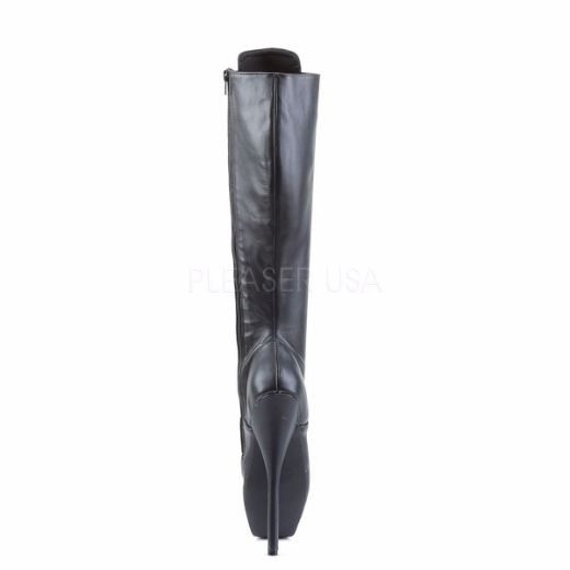 Product image of Devious Ballet-2020 Black Leather, 7 inch (17.8 cm) Heel Knee High Boot