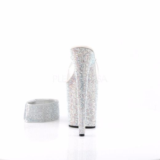 Product image of Pleaser Bejeweled-812Rs Clear/Silver Multi Rhinestone, 8 inch (20.3 cm) Heel, 4 inch (10.2 cm) Platform Sandal Shoes