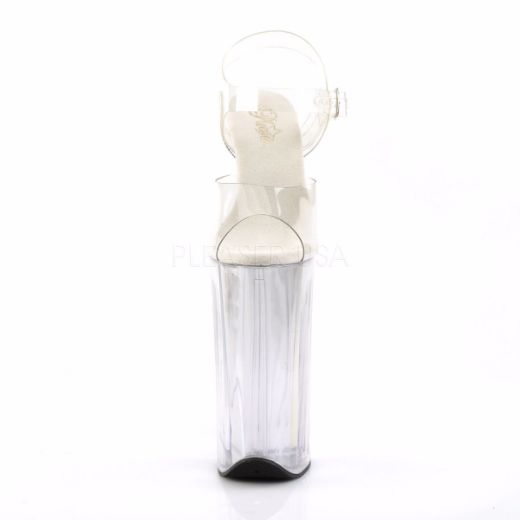 Product image of Pleaser Beyond-008 Clear/Clear, 10 inch (25.4 cm) Heel, 6 1/4 inch (15.9 cm) Platform Sandal Shoes