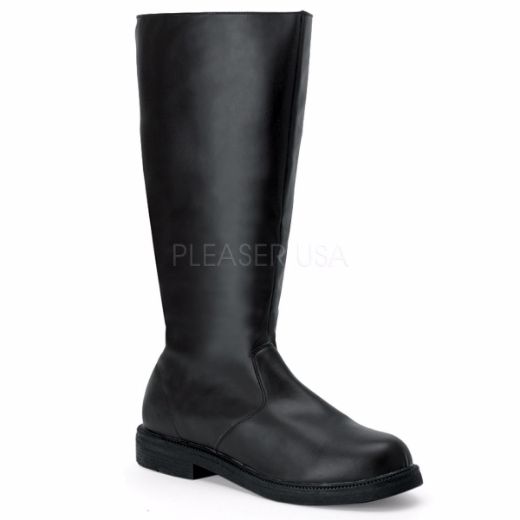 Product image of Funtasma Captain-100 Black Pu, 1 inch (2.5 cm) Heel Knee High Boot