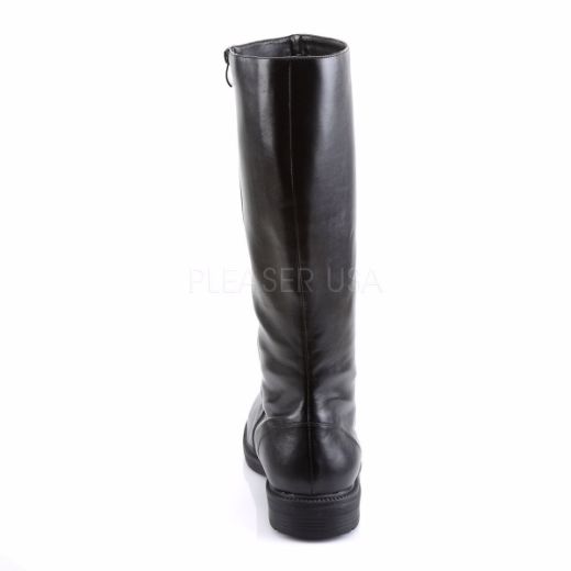 Product image of Funtasma Captain-100 Black Pu, 1 inch (2.5 cm) Heel Knee High Boot