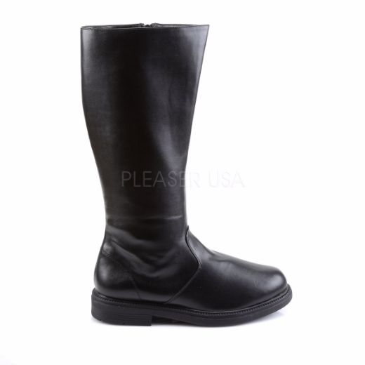 Product image of Funtasma Captain-100 Black Pu, 1 inch (2.5 cm) Heel Knee High Boot