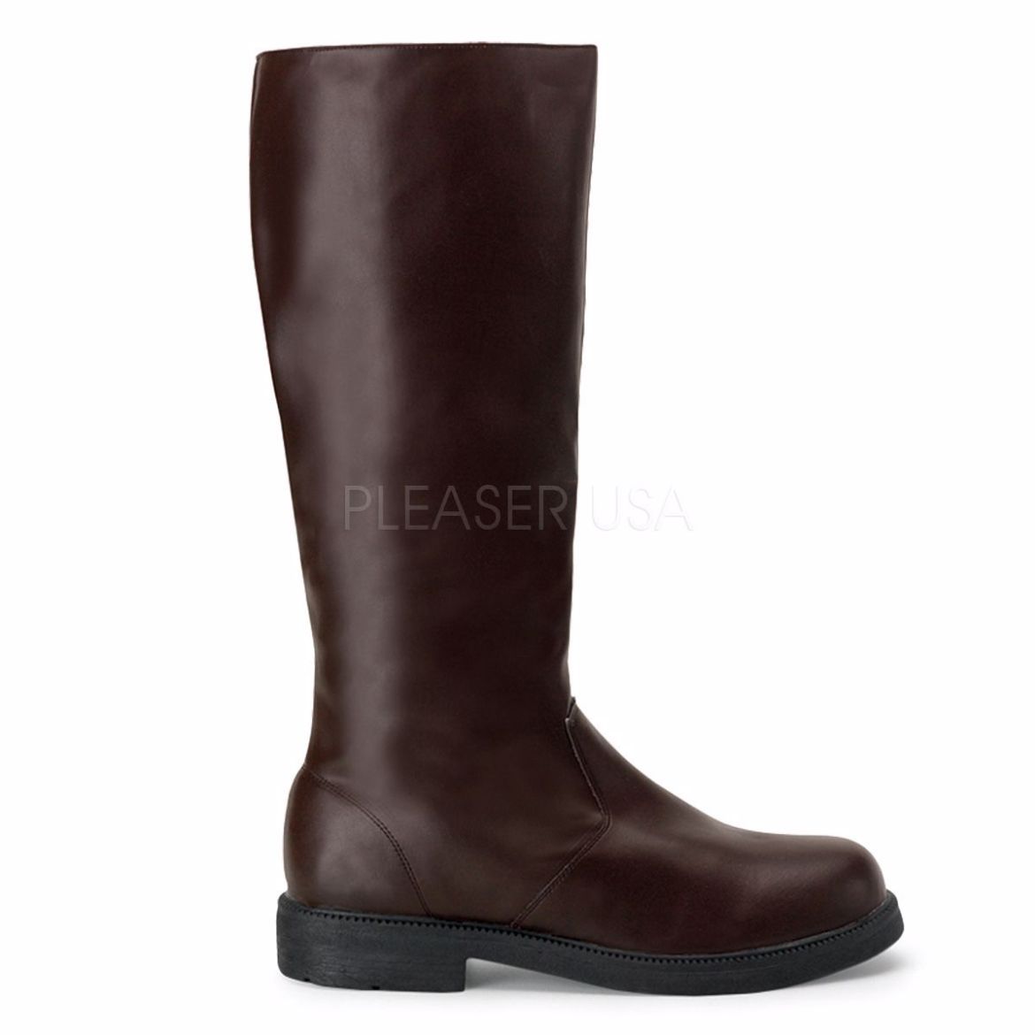 Product image of Funtasma Captain-100 Brown Pu, 1 inch (2.5 cm) Heel Knee High Boot