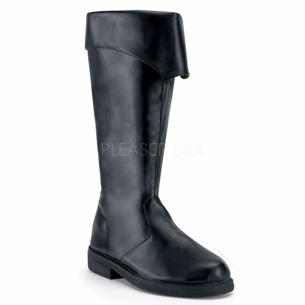 Product image of Funtasma Captain-105 Black Pu, 1 inch (2.5 cm) Heel Knee High Boot