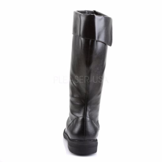 Product image of Funtasma Captain-105 Black Pu, 1 inch (2.5 cm) Heel Knee High Boot