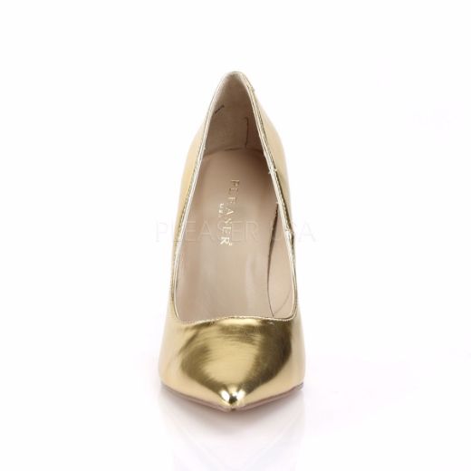 Product image of Pleaser Classique-20 Gold Met Pu, 4 inch (10.2 cm) Heel Court Pump Shoes
