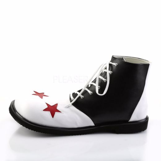 Product image of Funtasma Clown-02 Black-White Pu Ankle Boot