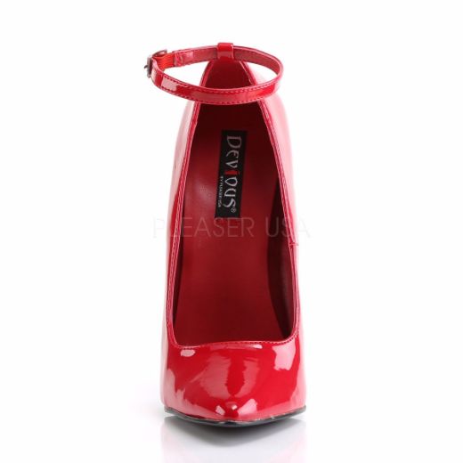 Product image of Devious Dagger-12 Red Patent, 6 1/4 inch (15.9 cm) Heel Court Pump Shoes
