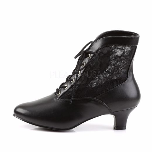 Product image of Funtasma Dame-05 Black Pu-Lace, 2 inch (5.1 cm) Heel Ankle Boot