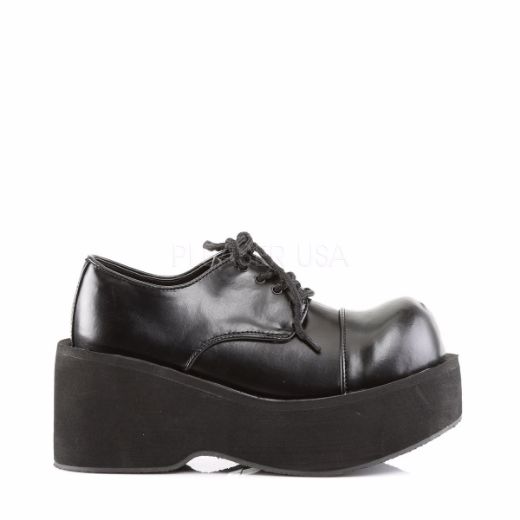 Product image of Demonia Dank-101 Black Vegan Leather, 3 1/4 inch Platform Court Pump Shoes