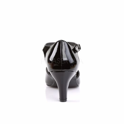 Product image of Pleaser Pink Label Divine-415 Black Patent, 3 inch (7.6 cm) Heel Court Pump Shoes
