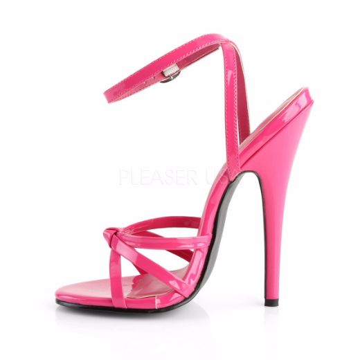 Product image of Devious Domina-108 Hot Pink Patent, 6 inch (15.2 cm) Heel Sandal Shoes