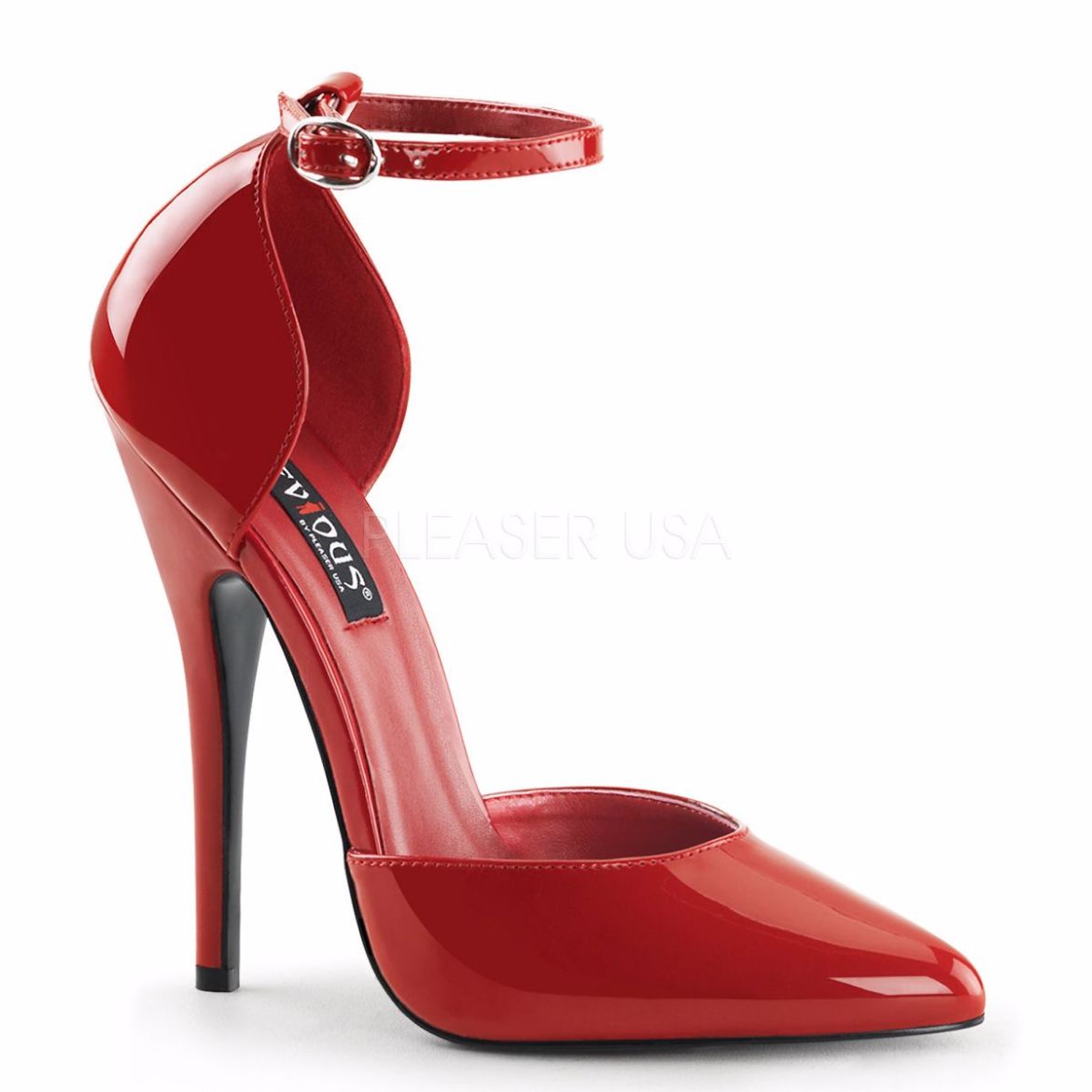 Product image of Devious Domina-402 Red Patent, 6 inch (15.2 cm) Heel Court Pump Shoes