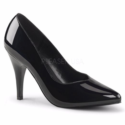 Product image of Pleaser Pink Label Dream-420 Black Patent, 4 inch (10.2 cm) Heel Court Pump Shoes