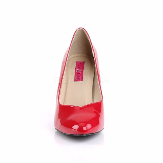 Product image of Pleaser Pink Label Dream-420 Red Patent, 4 inch (10.2 cm) Heel Court Pump Shoes