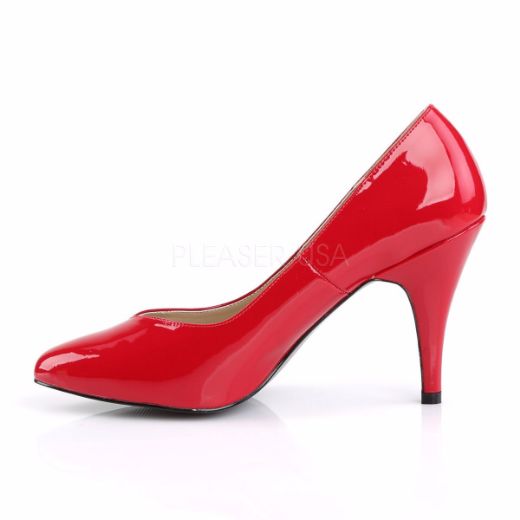 Product image of Pleaser Pink Label Dream-420 Red Patent, 4 inch (10.2 cm) Heel Court Pump Shoes