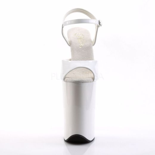Product image of Pleaser Infinity-909 White/White, 9 inch (22.9 cm) Heel, 5 1/4 inch (13.3 cm) Platform Sandal Shoes