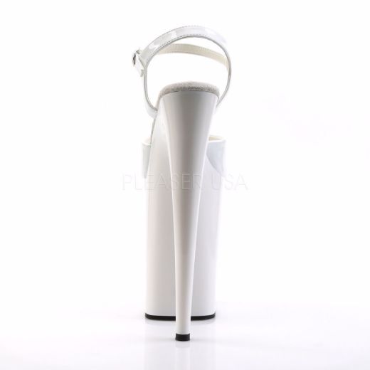 Product image of Pleaser Infinity-909 White/White, 9 inch (22.9 cm) Heel, 5 1/4 inch (13.3 cm) Platform Sandal Shoes