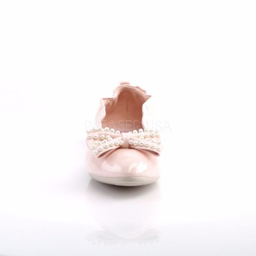 Product image of Pin Up Couture Ivy-09 Baby Pink Patent Flat Shoes