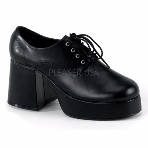 Product image of Funtasma Jazz-02 Black Pu, 3 1/2 inch (8.9 cm) Heel, 1 1/2 inch (3.8 cm) Platform Court Pump Shoes