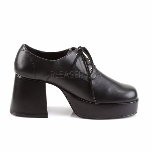 Product image of Funtasma Jazz-02 Black Pu, 3 1/2 inch (8.9 cm) Heel, 1 1/2 inch (3.8 cm) Platform Court Pump Shoes