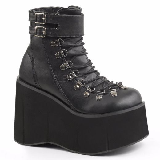 Product image of Demonia Kera-21 Black Vegan Leather, 4 1/2 inch Platform Ankle Boot