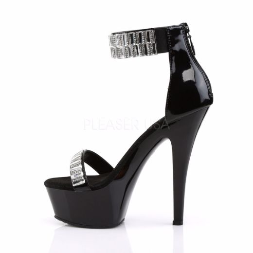 Product image of Pleaser Kiss-269Rs Black/Black, 6 inch (15.2 cm) Heel, 1 3/4 inch (4.4 cm) Platform Sandal Shoes