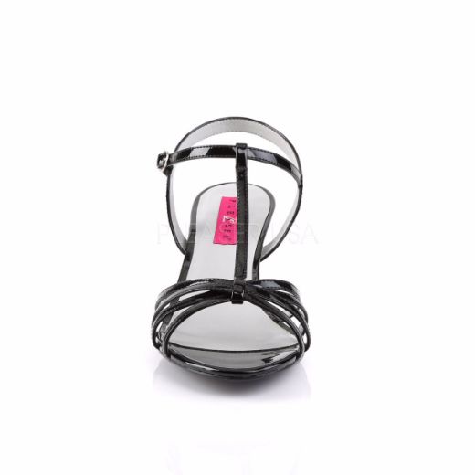 Product image of Pleaser Pink Label Kitten-06 Black Patent, 2 1/2 inch (6.4 cm) Heel Sandal Shoes