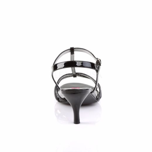 Product image of Pleaser Pink Label Kitten-06 Black Patent, 2 1/2 inch (6.4 cm) Heel Sandal Shoes