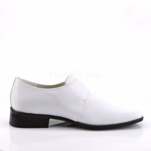 Product image of Funtasma Loafer-12 White Pu, 1 1/2 inch (3.8 cm) Heel Court Pump Shoes