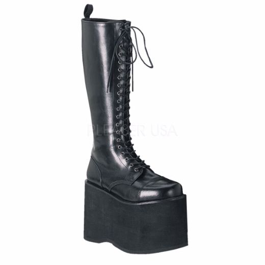 Product image of Demonia Mega-602 Black Pu, 5 3/4 inch Platform Knee High Boot