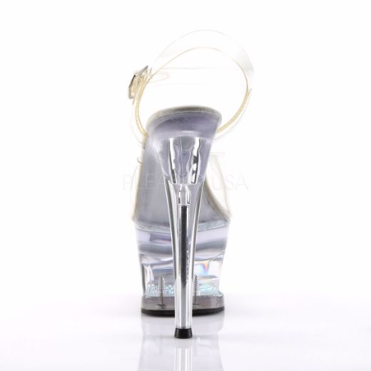 Product image of Pleaser Moon-708Dm Clear/Clear, 7 inch (17.8 cm) Heel, 2 3/4 inch (7 cm) Platform Sandal Shoes