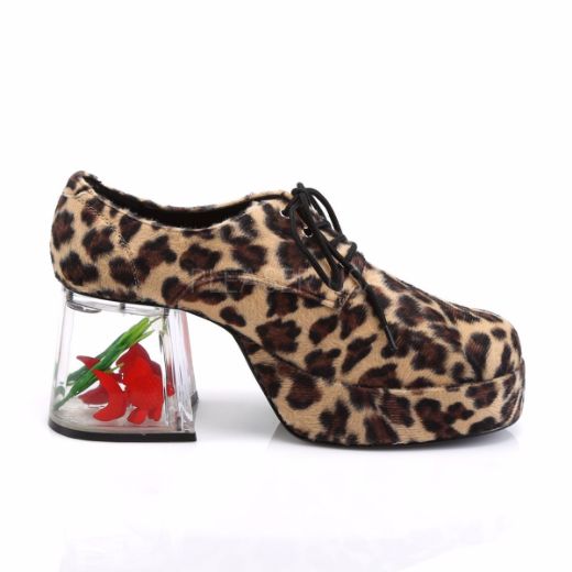 Product image of Funtasma Pimp-02 Cheetah Fur, 3 1/2 inch (8.9 cm) Heel, 1 1/2 inch (3.8 cm) Platform Court Pump Shoes