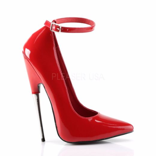 Product image of Devious Scream-12 Red Patent, 6 inch (15.2 cm) Heel Court Pump Shoes