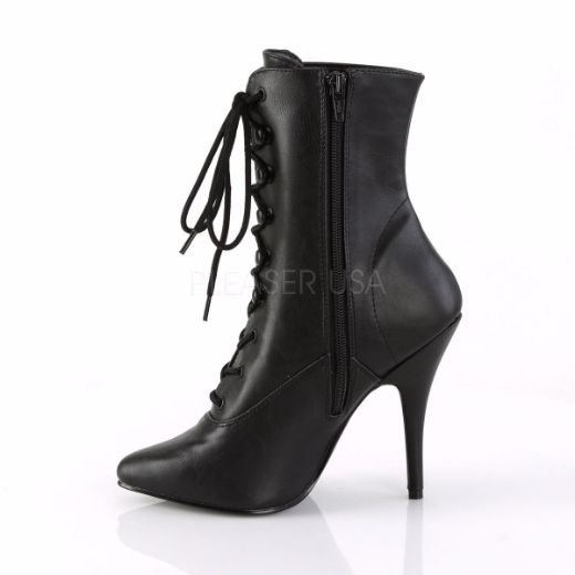 Product image of Pleaser Seduce-1020 Black Faux Leather, 5 inch (12.7 cm) Heel Ankle Boot