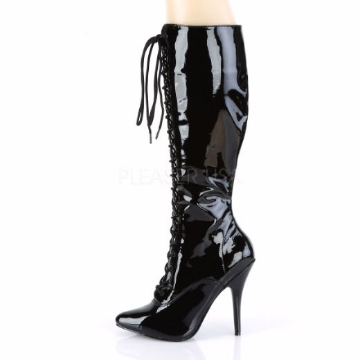 Product image of Pleaser Seduce-2020 Black Patent, 5 inch (12.7 cm) Heel Knee High Boot
