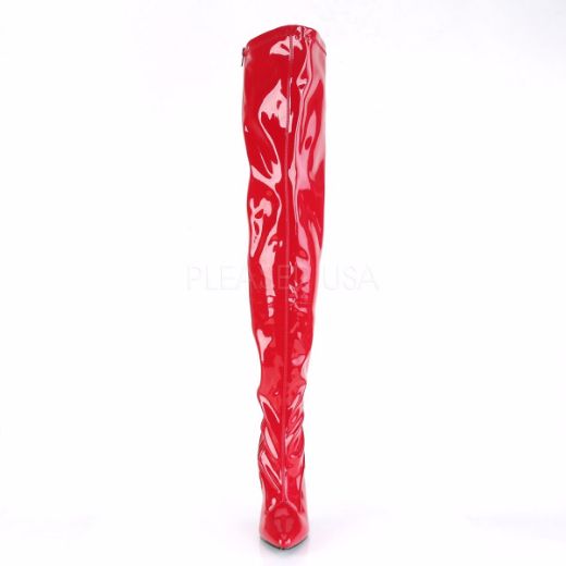 Product image of Pleaser Seduce-3000 Red Stretch Patent, 5 inch (12.7 cm) Heel Thigh High Boot