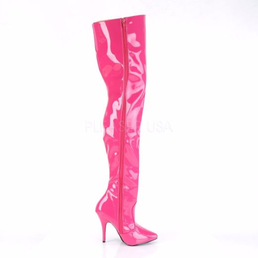 Product image of Pleaser Seduce-3010 Hot Pink Patent, 5 inch (12.7 cm) Heel Thigh High Boot