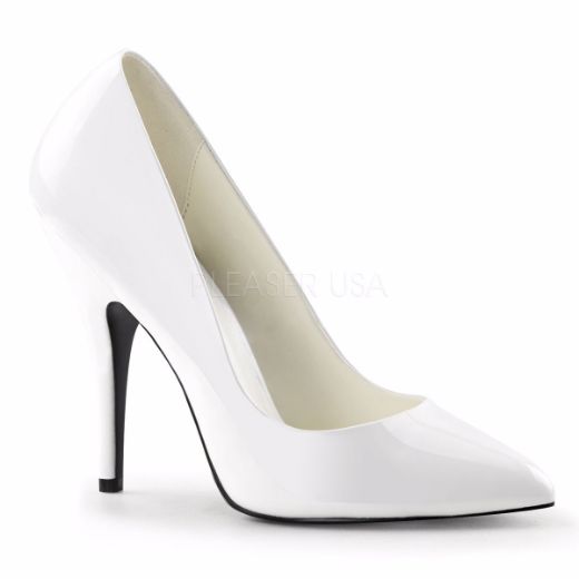 Product image of Pleaser Seduce-420 White Patent, 5 inch (12.7 cm) Heel Court Pump Shoes