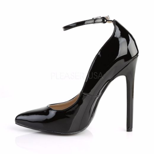 Product image of Pleaser Sexy-23 Black Patent, 5 inch (12.7 cm) Heel Court Pump Shoes