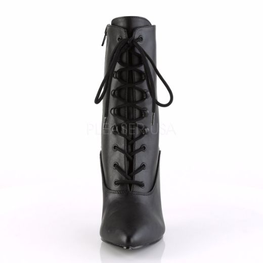 Product image of Pleaser Vanity-1020 Black Faux Leather, 4 inch (10.2 cm) Heel Ankle Boot