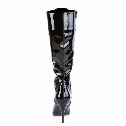 Product image of Pleaser Vanity-2020 Black Patent, 4 inch (10.2 cm) Heel Knee High Boot